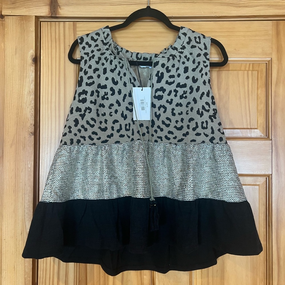 THML Leopard Color Block Tank